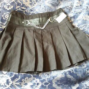 SOLD NWT Royal Bones Pleated Goth Skirt
